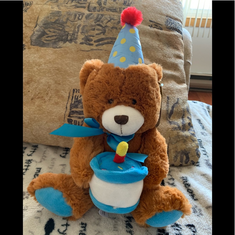 Animal Adventure happy birthday teddy bear NWT